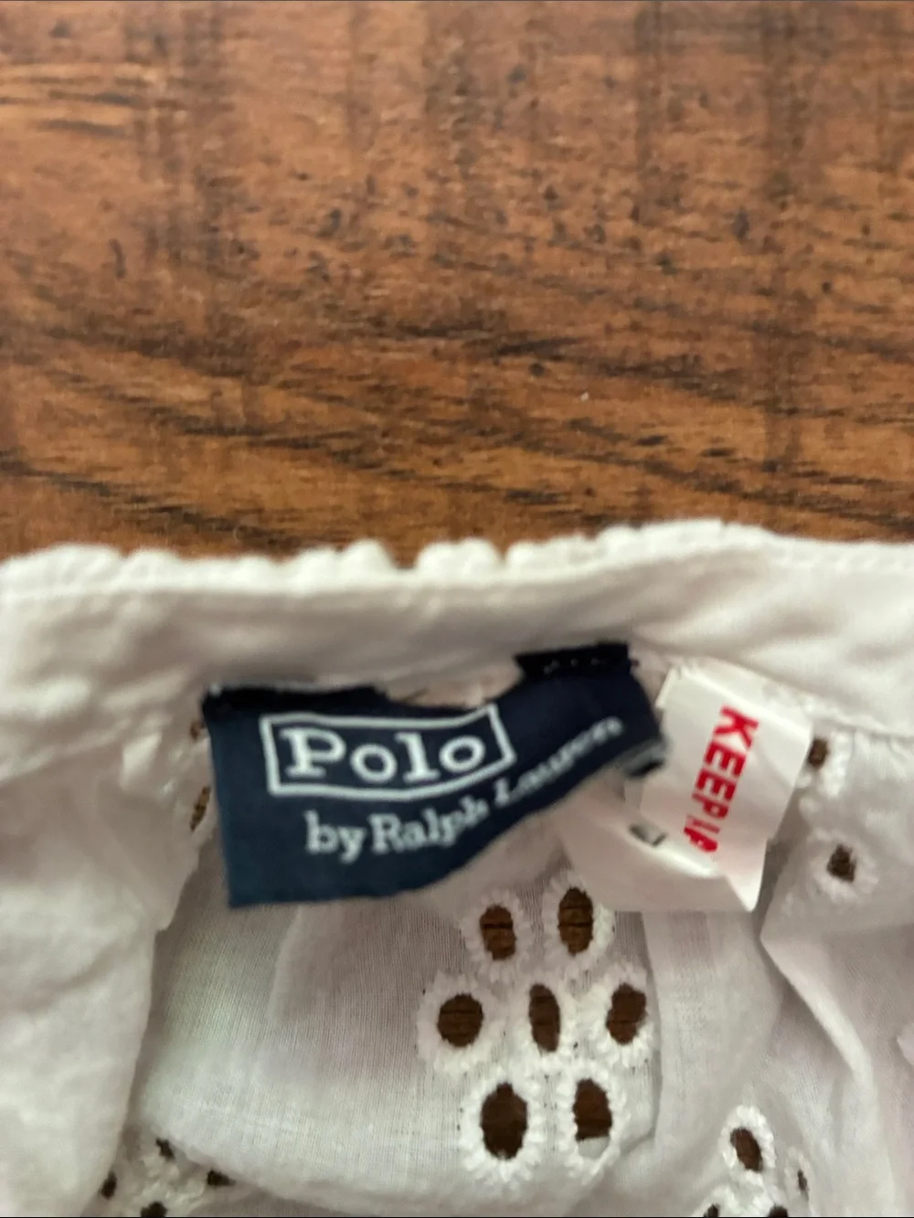 Polo Ralph Lauren eyelet cami sleep dress white size S
